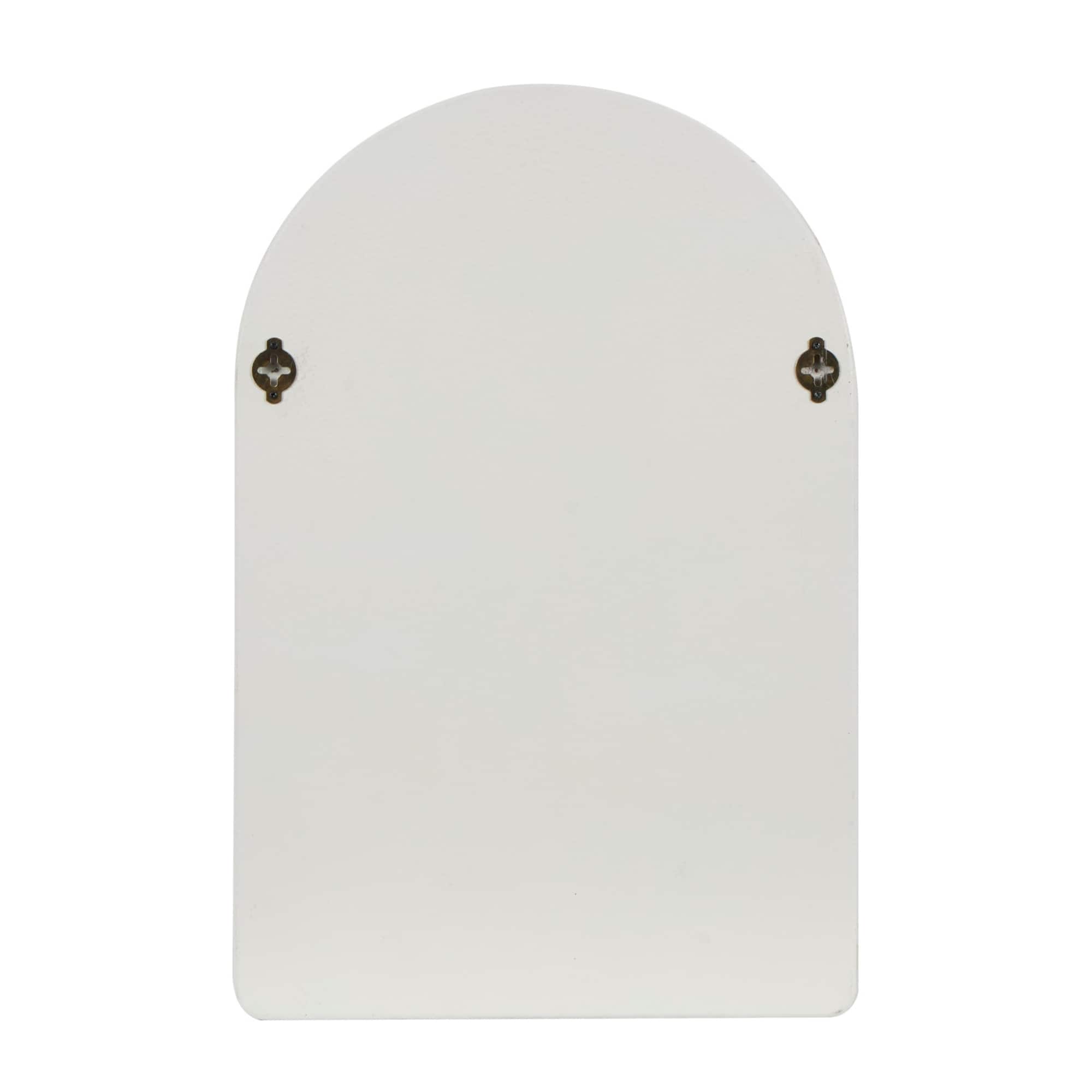 24" Cream Geometric Arched Wall Shelf